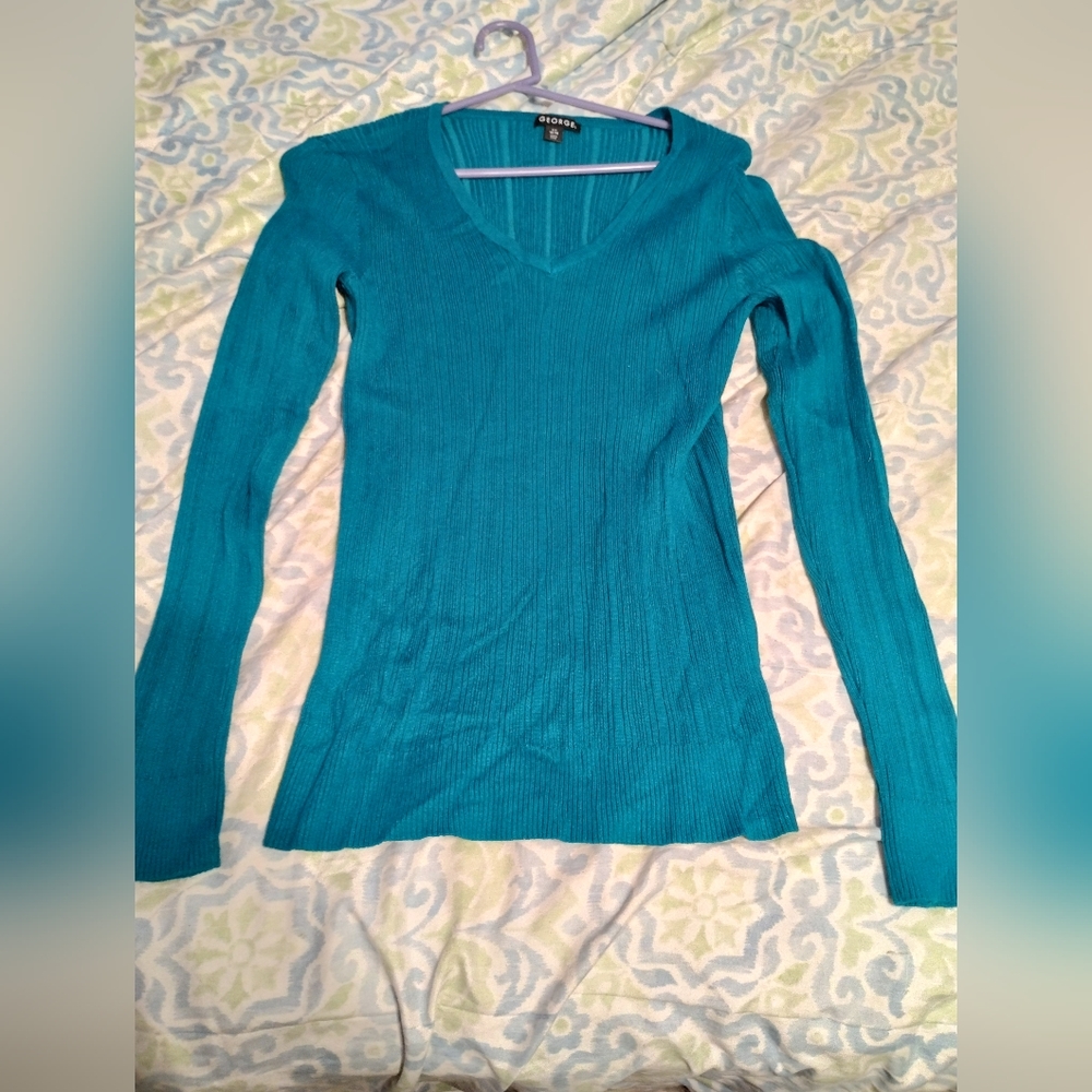 Long sleeve teal cardigan